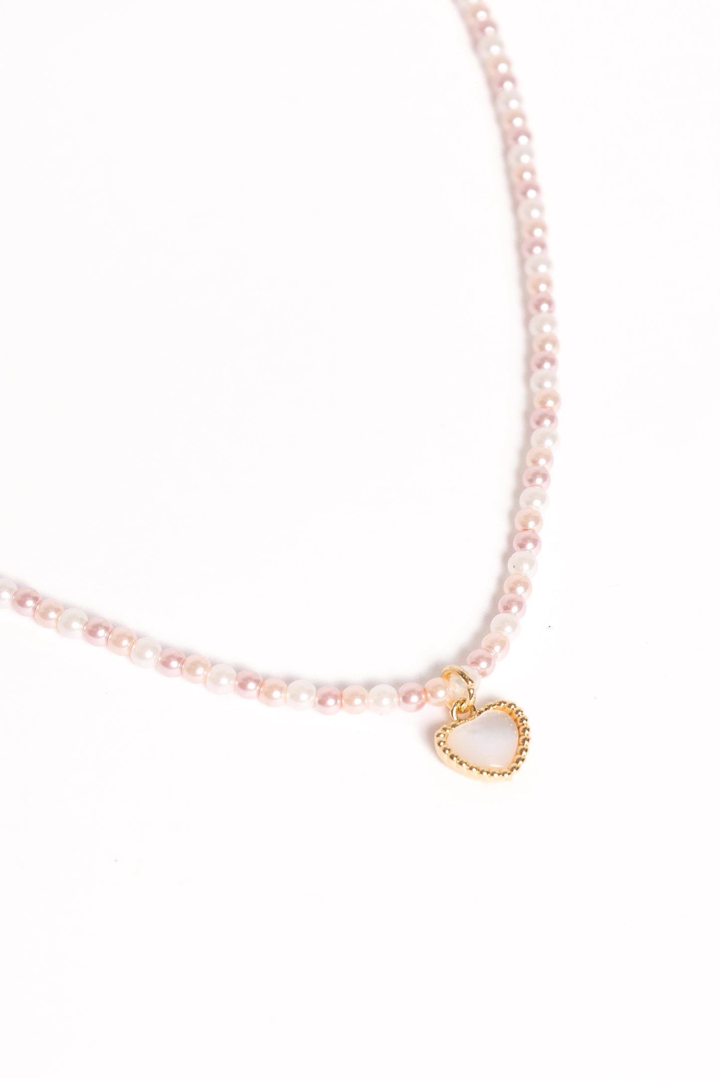 Beaded Heart Pendant Necklace