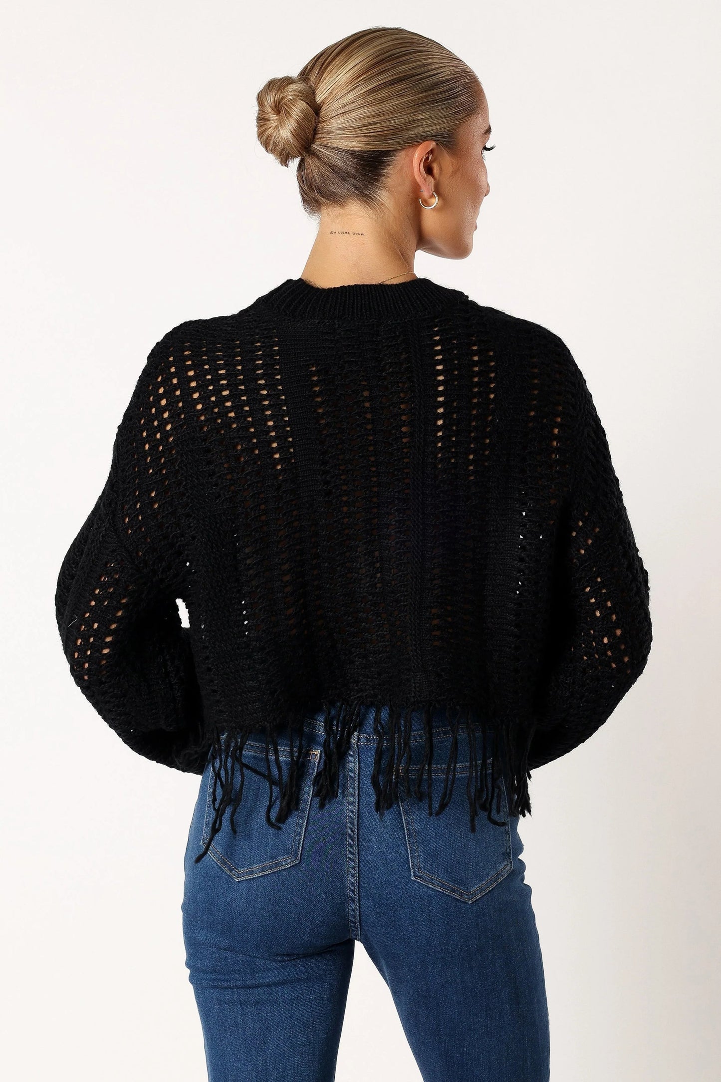 Fringe Crochet Crop Sweater