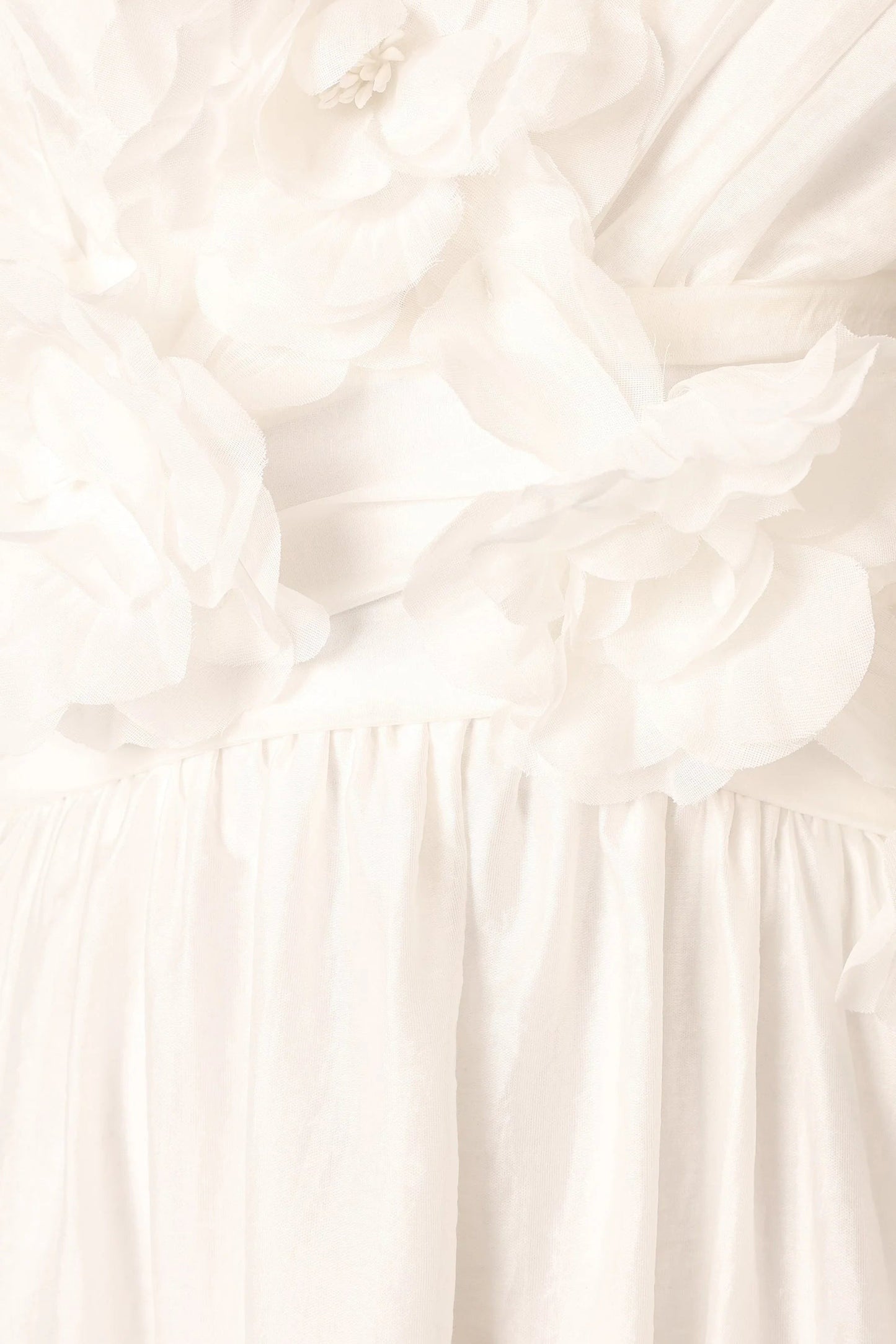 Ruffle-Strap V-Neck Midi Dress