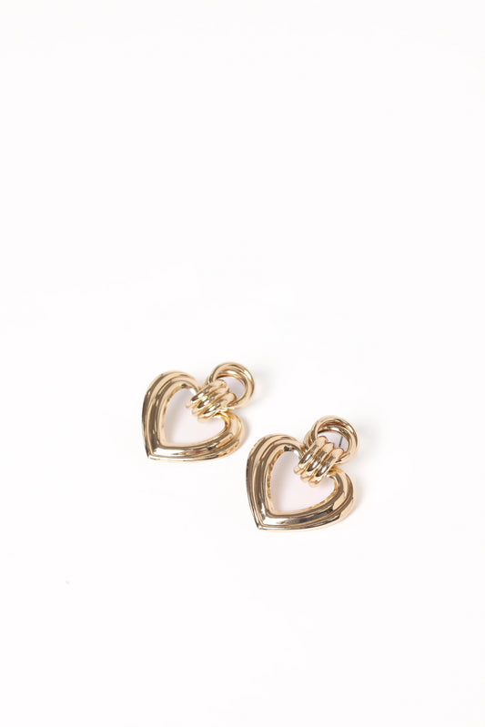 Heart Drop Accent Earrings