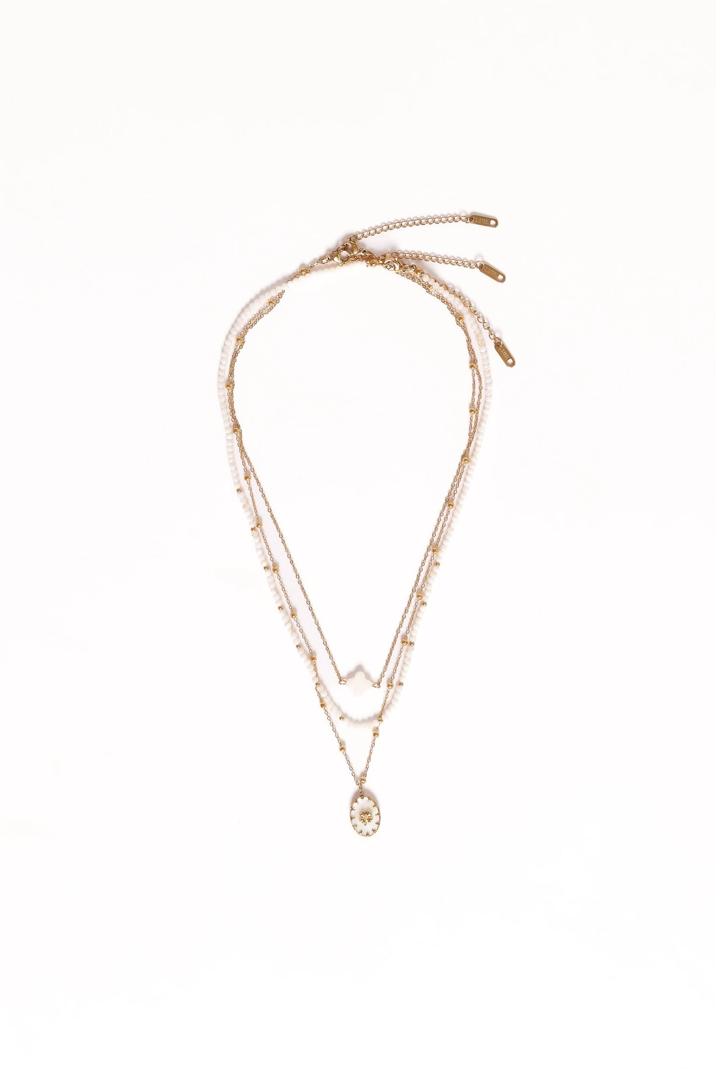 Layered Shell & Bead Necklace Trio