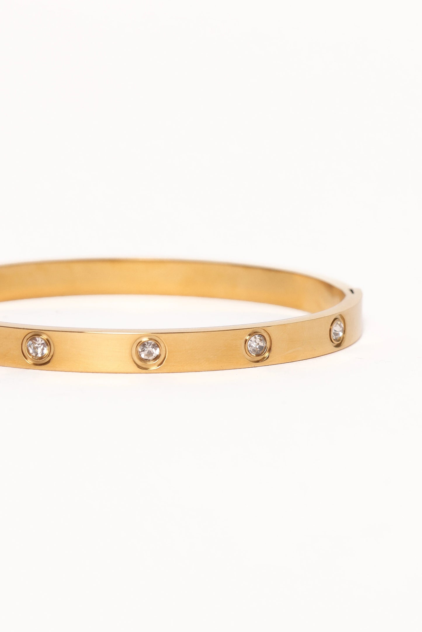 Rhinestone Buckle Gold Bracelet