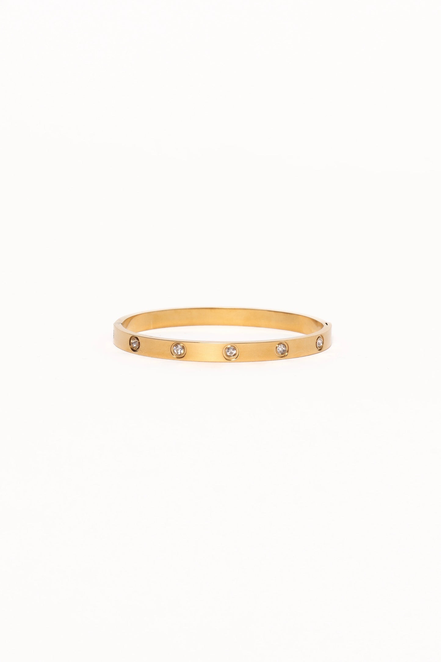 Rhinestone Buckle Gold Bracelet