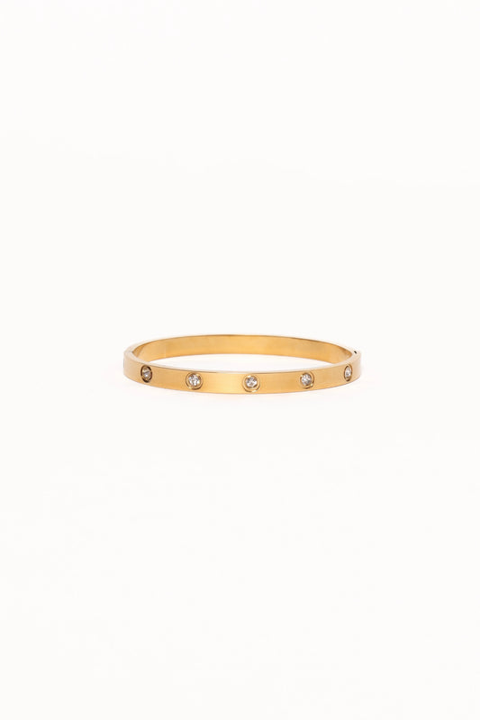 Rhinestone Buckle Gold Bracelet