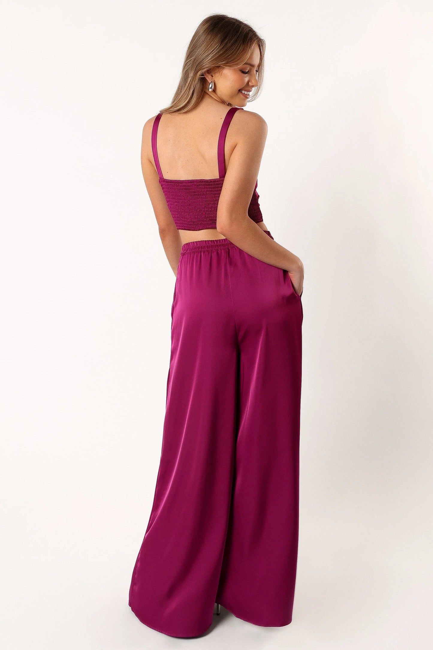 Satin Corset Crop & Pant Set