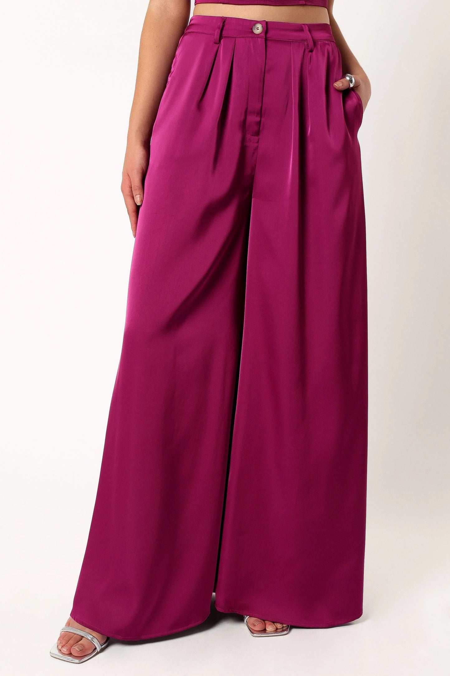 Satin Corset Crop & Pant Set