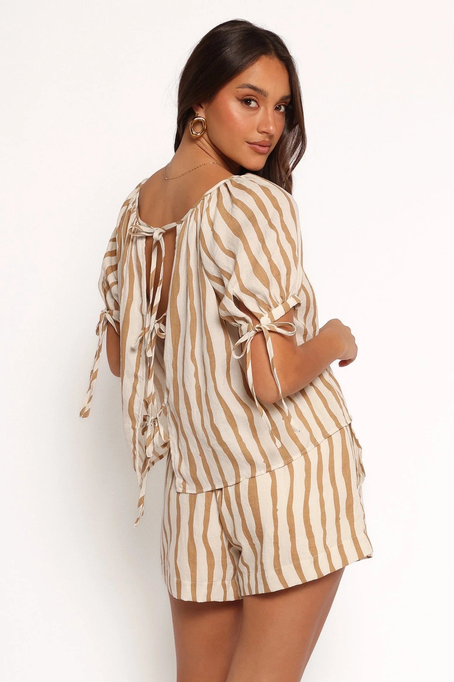 Stripe Tie-Back Top & Short Set