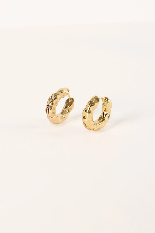 Textured Metal Hoop Earrings