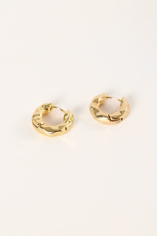 Textured Metal Hoop Earrings